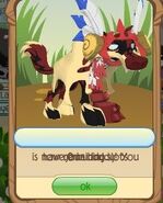 A glitch with the new buddying system. The letters are jumbled.