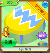 Egg Table - yellow