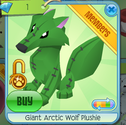 Arctic wolf plushie aj clearance