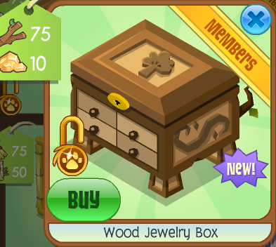 Animal jam hot sale wooden toy box