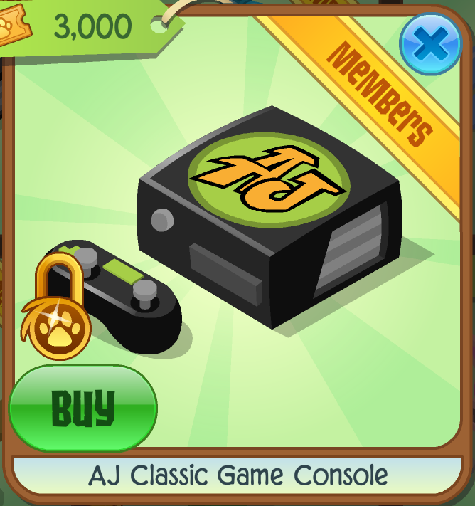 AJ Classic Game Console, Animal Jam Classic Wiki