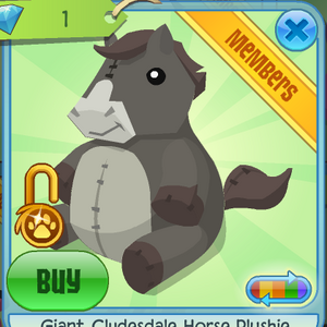 clydesdale horse plushie aj
