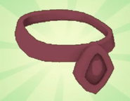 The full magenta necklace that was hacked into the game.