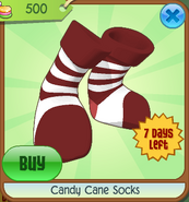 JS Candy Cane Socks