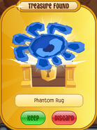 The blue Phantom Rug received from The Forgotten Desert.
