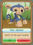 The updated Buddy request as of May 29, 2014, with the previous button design and lighter wood frame