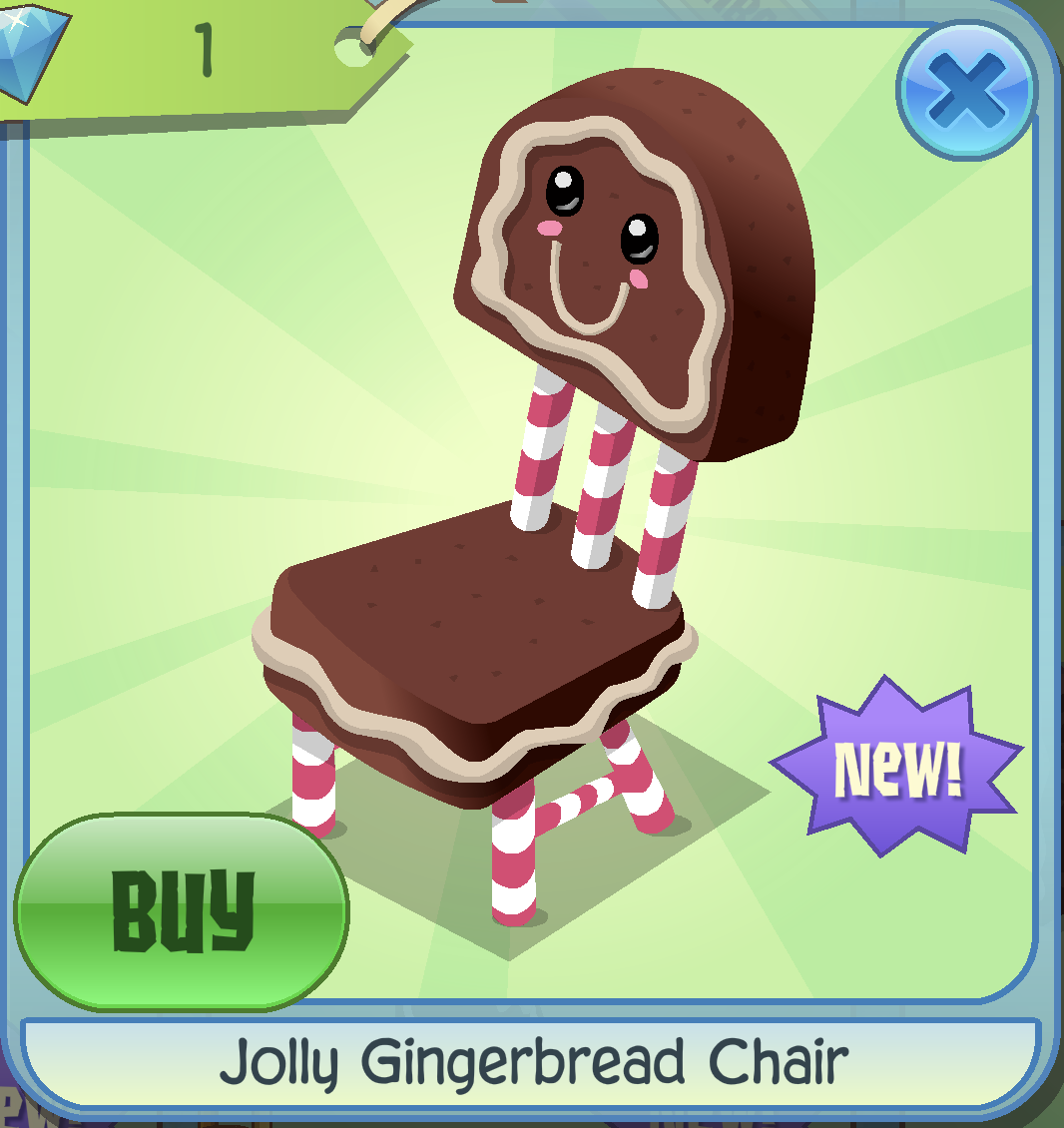 Jolly Gingerbread Chair | Animal Jam Classic Wiki | Fandom