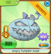 Angry Pumpkin Mask ed1f blue