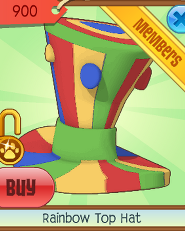 Rainbow Top Hat Animal Jam Classic Wiki Fandom - omega rainbow top hat roblox