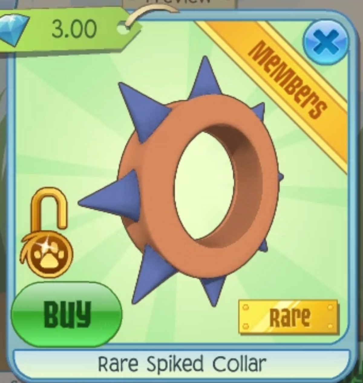 Rare Spiked Collar (2018 Short) Animal Jam Classic Wiki Fandom