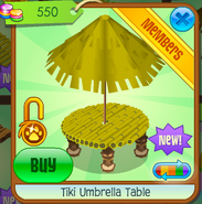 Tiki Umbrella Table bamboo