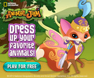 "Dress up your animals and play for free!" - Another advertisement of Animal Jam