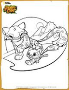 Snow Leopard coloring page