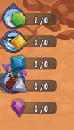 A glitch that shows the crystal count on the side as 0 / 0.