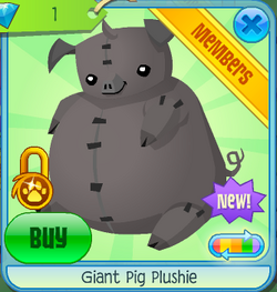 Animal jam online pig plushie
