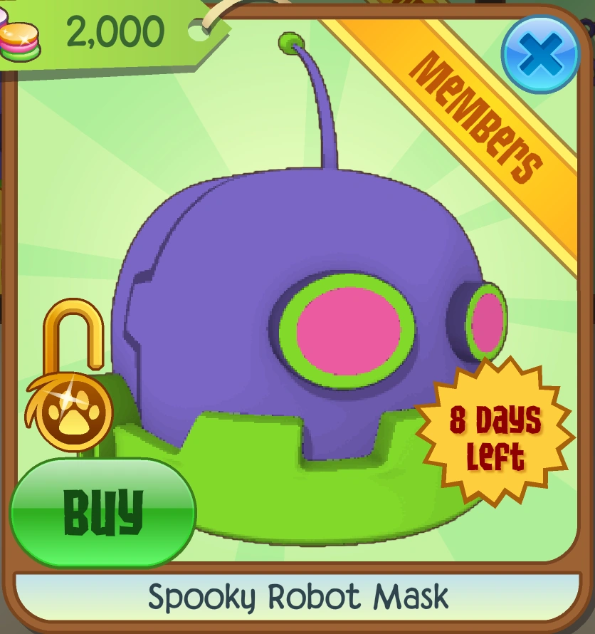 Spooky Robot Mask Animal Jam Classic Wiki Fandom