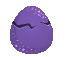 The pet egg's appearance on Day 2 has a crack along the top half of it.