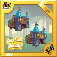 A Daily Explorer Rare Item Monday announcement featuring two Jam Mart Clothings.