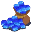 A bag of sapphires