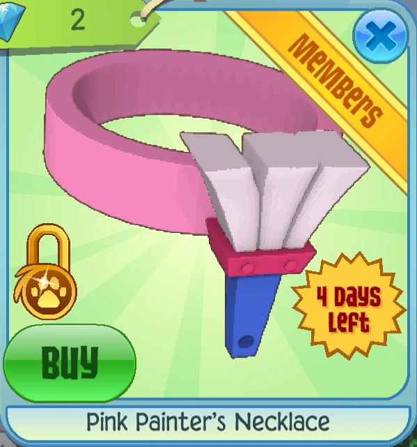 Pink Painter's Necklace | Animal Jam Classic Wiki | Fandom