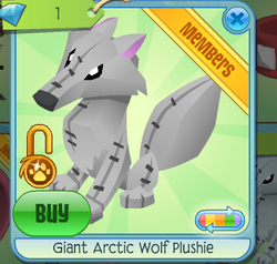 Giant wolf best sale plushie aj