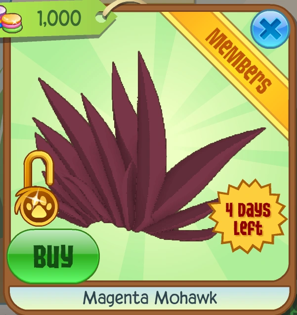 Magenta Mohawk Animal Jam Classic Wiki Fandom