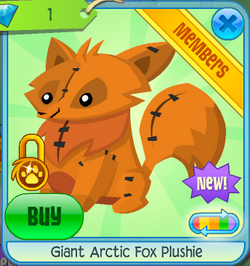 Giant Arctic Fox Plushie Animal Jam Classic Wiki Fandom