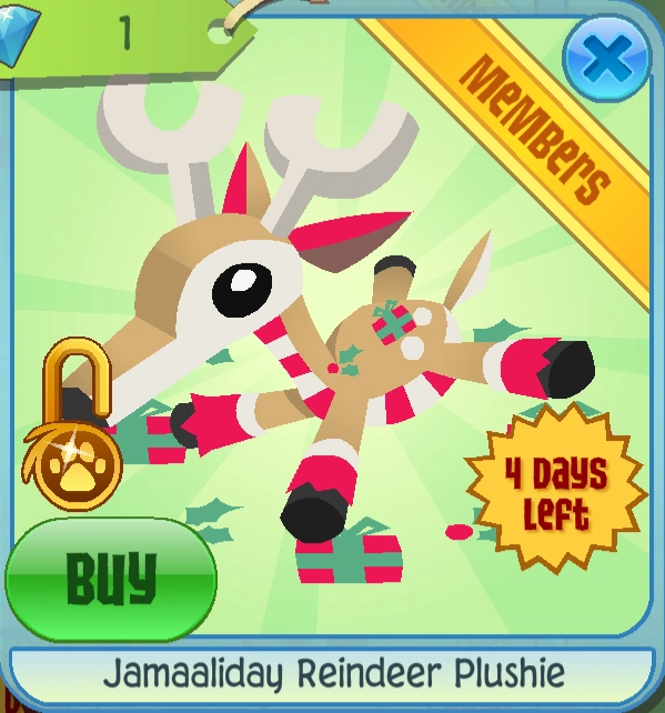 Jamaaliday Reindeer Plushie Animal Jam Classic Wiki Fandom