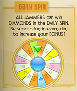 The Jamaa Journal announced the addition of Diamonds to the Daily Spin in Volume 89.