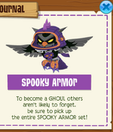 The Spooky Armor mentioned in the Jamaa Journal.