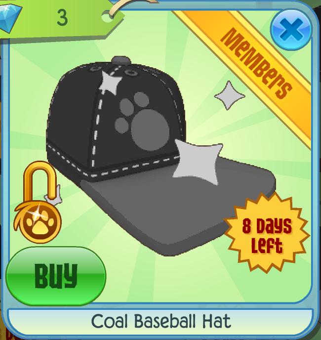 Coal Baseball Hat | Animal Jam Classic Wiki | Fandom