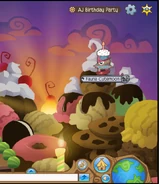 Sitting on a Pile of Icecream at the AJ Birthday Party 2015