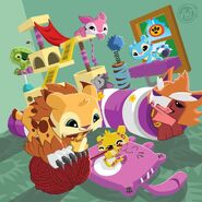 An advertisement for the Ferocious Felines sale from the Animal Jam Instagram.