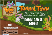 An advertisement for the Tunnel Town mobile game