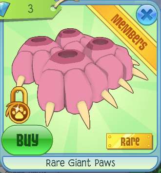 Rare Giant Paws | Animal Jam Classic Wiki | Fandom