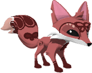 Fox with its default colors wearing pattern