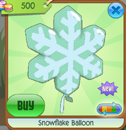 How the Snowflake Balloon appears while being sold in Jam Mart Clothing