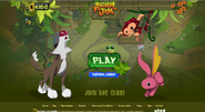 Homepage of Animal Jam during the Beta Testing