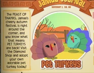 Pet turkey jamaa journal1.png (108 KB) An advertisement in the Jamaa Journal about Pet Turkeys.