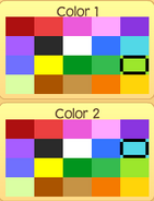 The color palettes