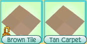 Comparison of the Brown Tile sold at Jam Mart Furniture and the Tan Carpet.