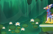 The water lilies are found next under the waterfall next to the Heartstone