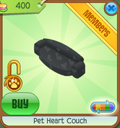 Pet-Heart-Couch Black Shop
