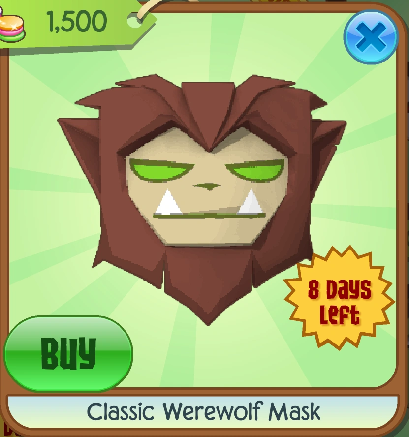 Classic Werewolf Mask | Animal Jam Classic Wiki | Fandom