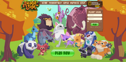 Homepage of Animal Jam Classic during the Feast of Thanks