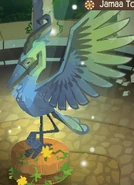 The statue of Mira in Jamaa Township lit up for the Eclipse Event