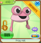 Frog hat pink