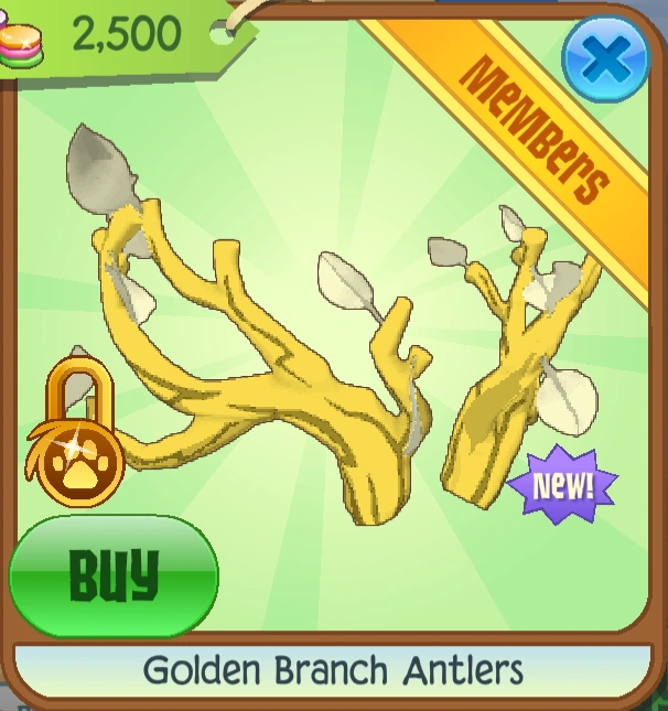Golden Branch Antlers Animal Jam Classic Wiki Fandom
