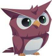 Purple owl graphic