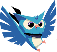 Blue owl graphic